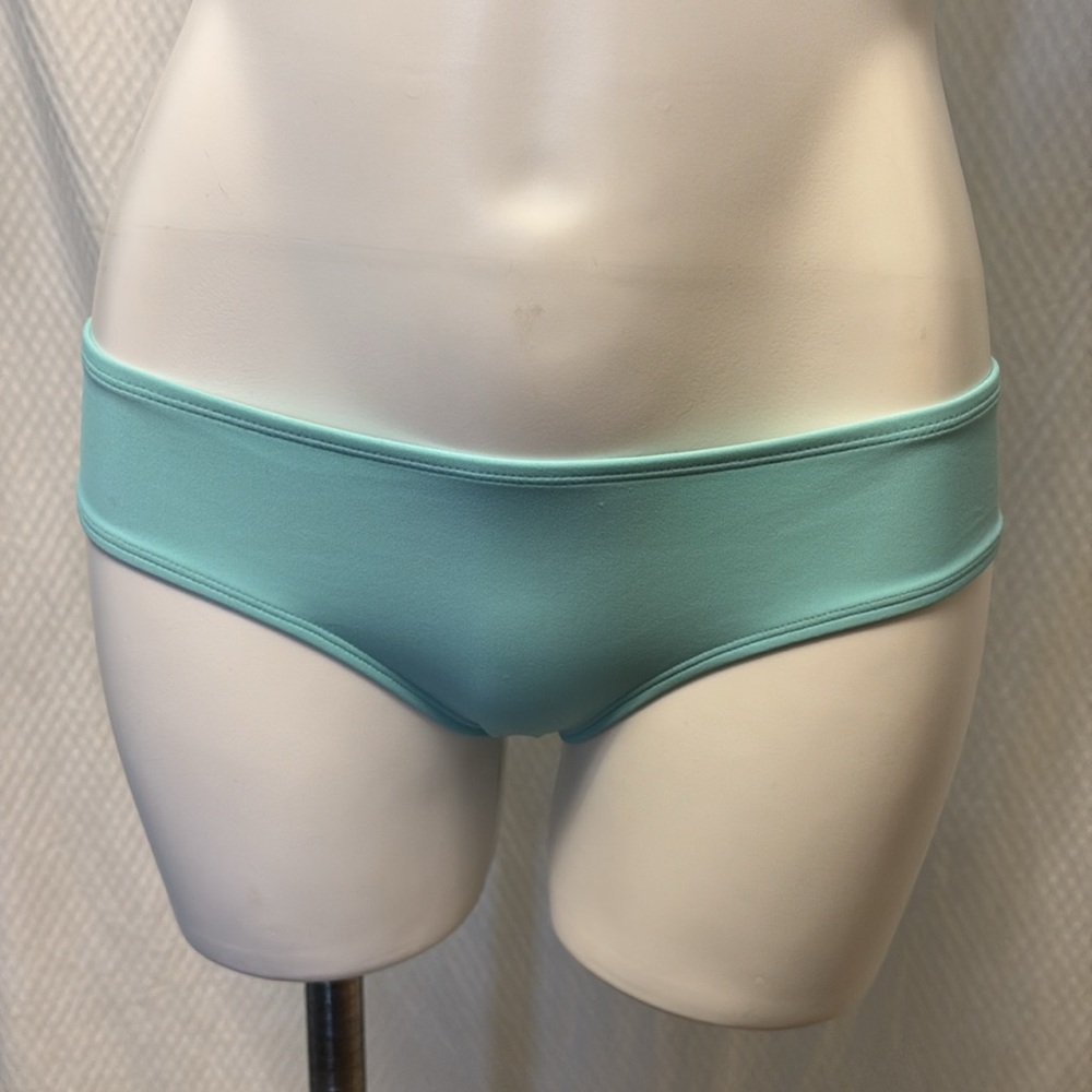 Aerie blue bikini swimsuit 2 piece crop size S low rise bottoms light blue - Picture 3 of 10